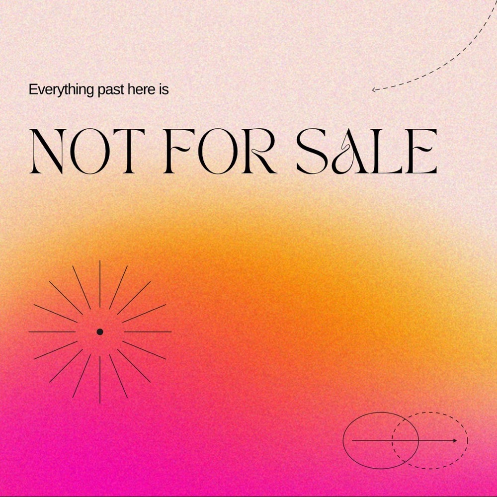 NOT FOR SALE